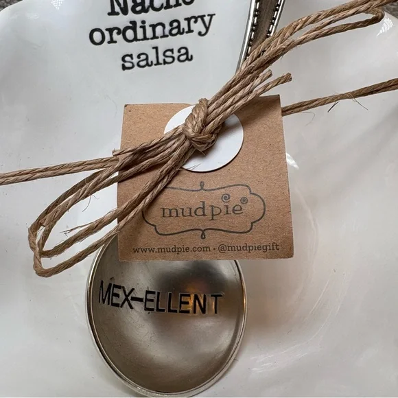 Mud Pie Salsa Serving Bowl With Spoon, NWT - Picture 4 of 5